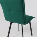 Кресло РУБИК U, Velutto 33 темно-зеленый велюр/черный